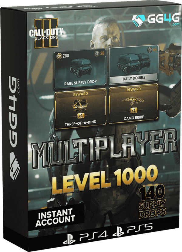 PS4/5 - CoD: Black Ops 3 Multiplayer Level 1.000 + 140 Kisten